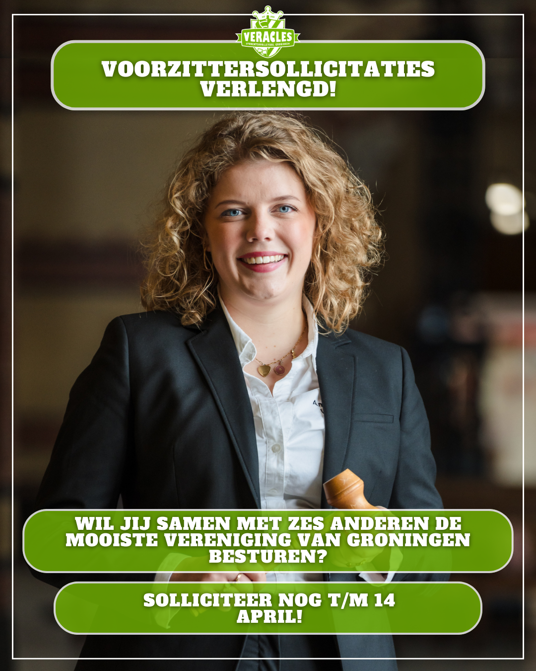 Voorzittersollicitaties (verlengd t/m 14 april)